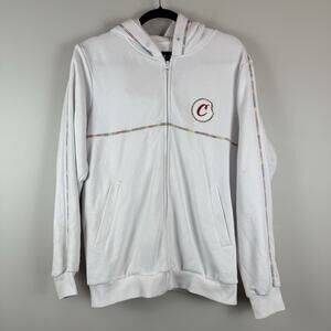 CookiesSF C Bite Clothing Original‎ Logo White Zip Up Hoodie Medium Embroidered